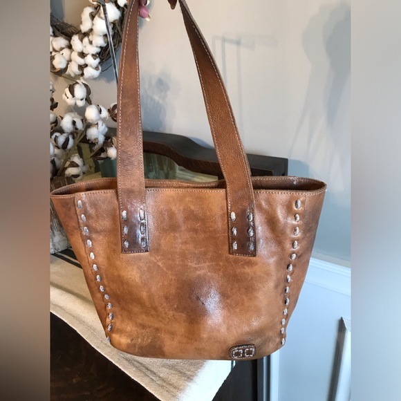 Bed Stu Leather Stevie Tote Shoulder Bag Tan Rustic Retail $255 - Picture 3 of 14